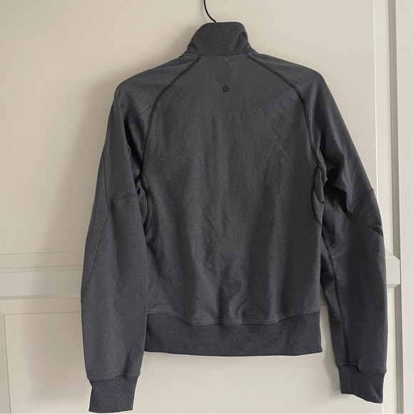 Lululemon Training Jacket Heathered Dark Slate Heathered Mojave Tan 20244 - Picture 4 of 10